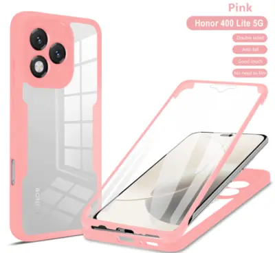 Image de Protection 360° pour Honor 400 Lite 5G - Étui Silicone Transparent