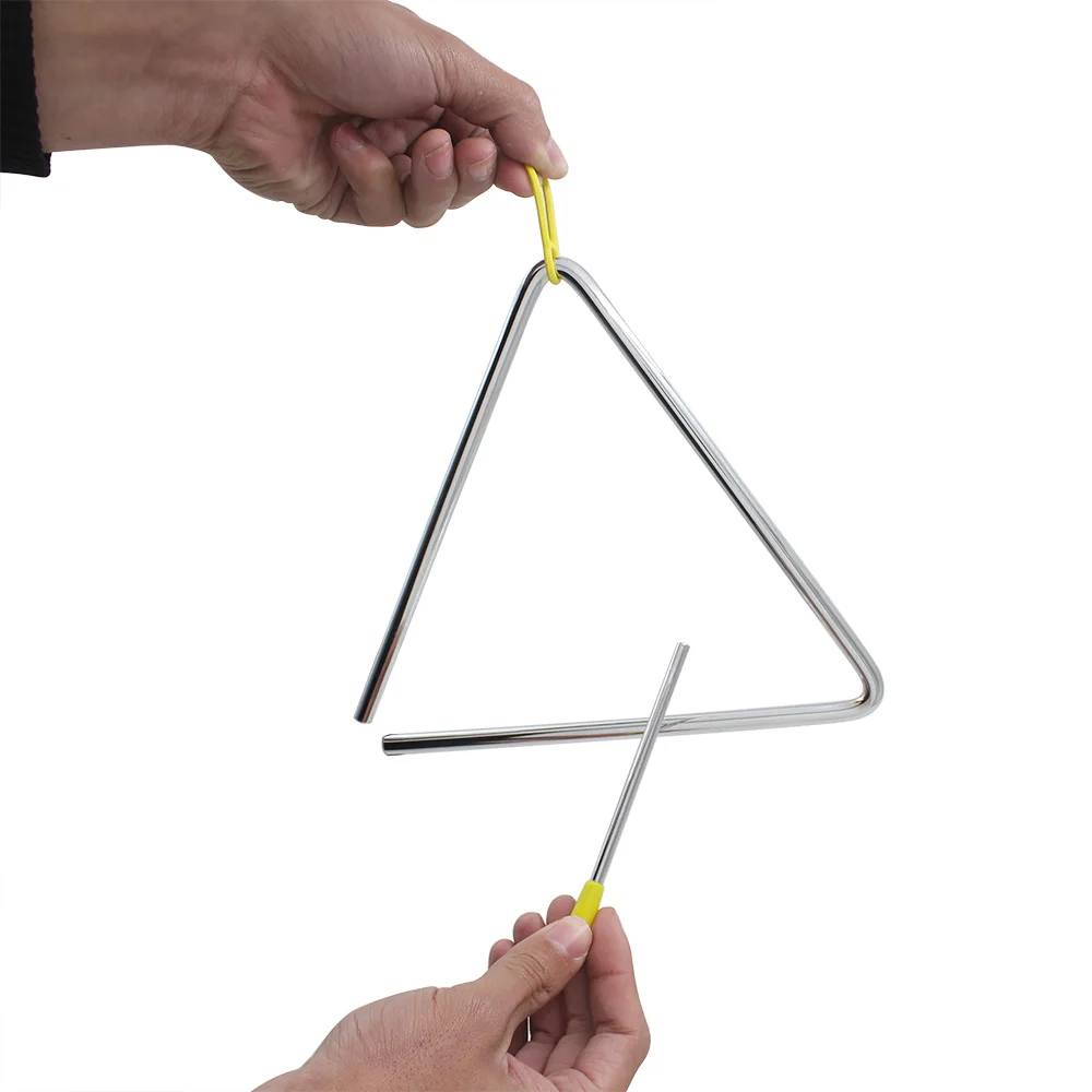 Imagen de Triángulo Musical Orff de 6, 7 y 8 Pulgadas para Niños - Instrumento de Percusión Educativo con Iluminación LED para Aprendizaje Musical
