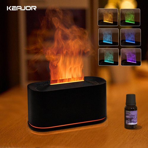Imagen de Humidificador de Aroma con Difusor de Aceites Esenciales y Luz LED Nocturna para Hogar y Dormitorio - Mini Difusor de Fragancia con Diseño Moderno
