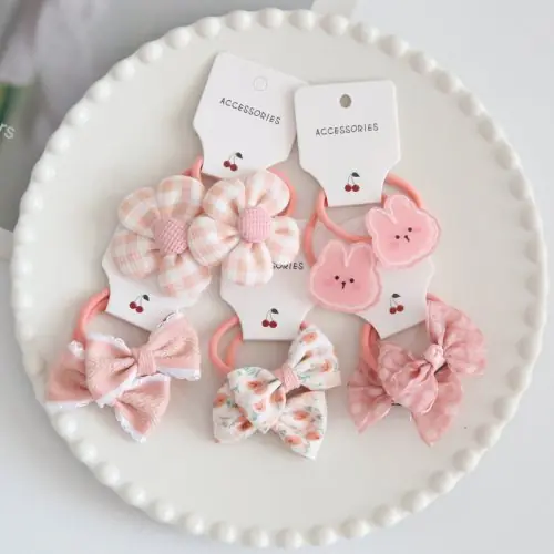 Image de Pinces à Cheveux Élastiques pour Filles - Lot de 10