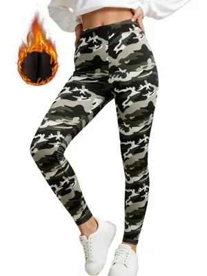 Image de Leggings Polaire Femme Hiver - Chauffant & Élastique