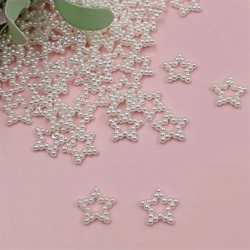 Image de Perles Coeur Étoile Fleur 8mm - 40 Pièces pour Bijoux DIY