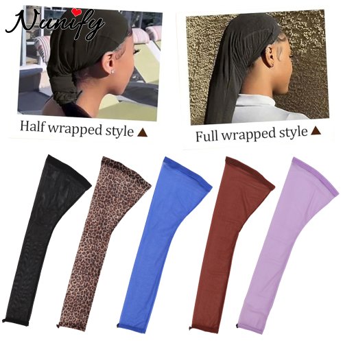 Bild von Naturbelassene Haarwebart-Ärmel in Braun und Lila – Perfekt für Zöpfe, Dreadlocks, Twists und Pferdeschwänze mit Perückenkappe zum Häkeln und Flechten