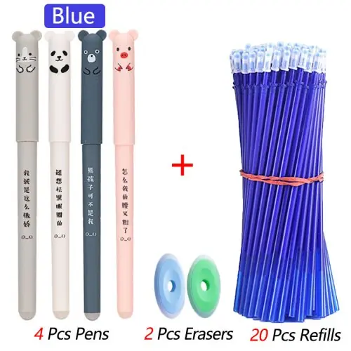Image de Stylos Gel Effaçables Kawaii - 20 Pièces