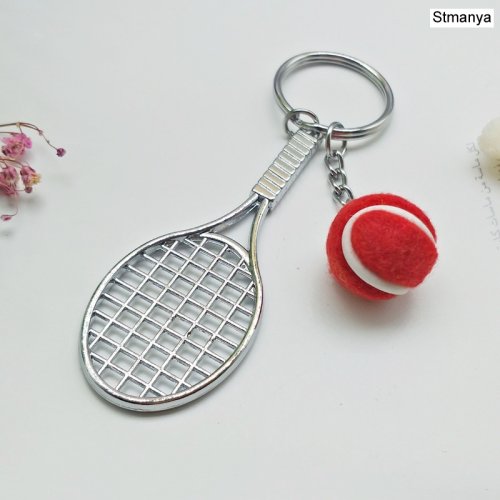 Image de Porte-clés Raquette de Tennis Mignon - Mini Pendentif Sport