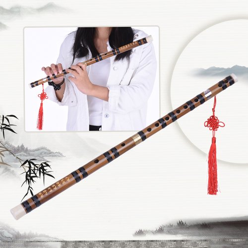 Afbeelding van Handgemaakte Bittere Bamboefluit Dizi in E-Sleutel – Traditioneel Chinees Houtblazersinstrument voor Beginners en Studie