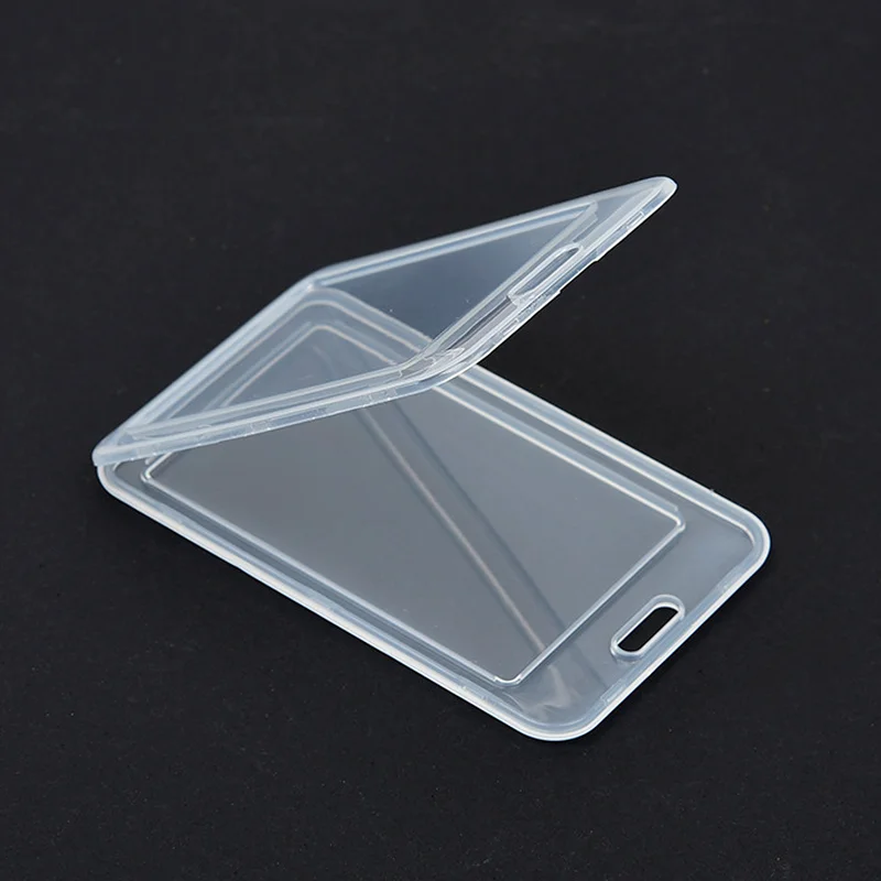 Imagen de Soporte Transparente para Tarjeta de Identificación y Credencial con Funda de Plástico para Oficina, Pase de Autobús y Nombre Personalizado