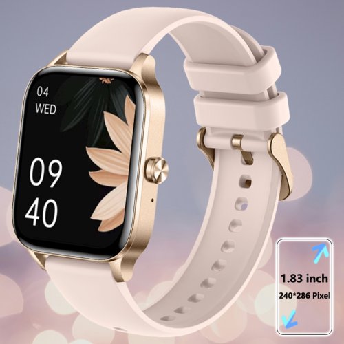 Imagen de Reloj Inteligente Deportivo con Pantalla HD de 1.85 Pulgadas para Hombres y Mujeres - Monitor de Salud, Llamadas por Bluetooth y Diseño Personalizable