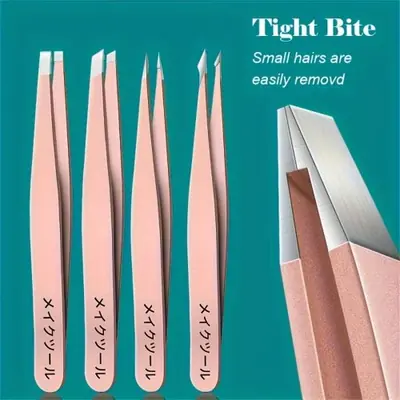 Pincettes Épilation Sourcils Pro - 4 Pièces