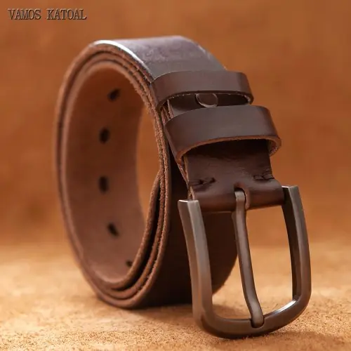 Image de Ceinture Homme Cuir Véritable - Style Vintage Cowboy