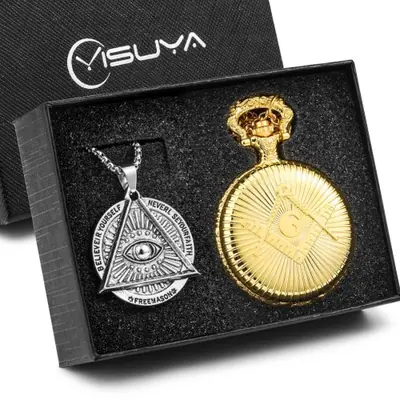 Image de Montre de Poche Maçonnique - Cadeau Symbolique & Élégant