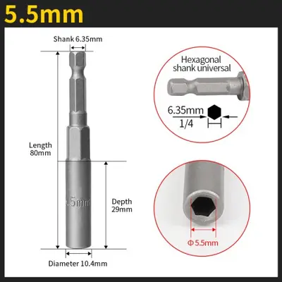 Image de Jeu d'Adaptateurs de Douilles à Percussion 1/4" - 5 à 19 mm