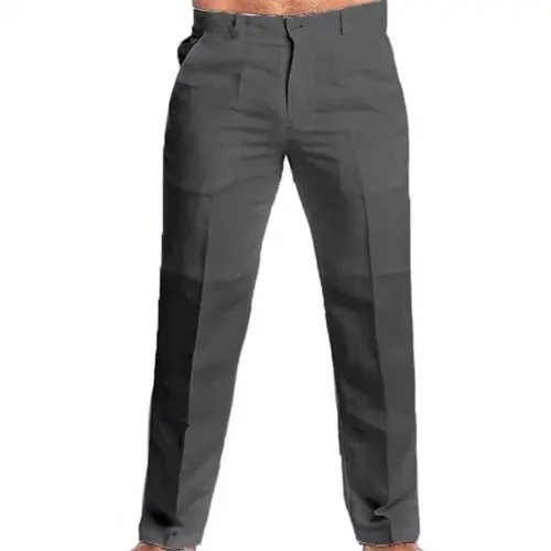 Image de Pantalon Lin Homme Blanc Gris - Taille 3XL