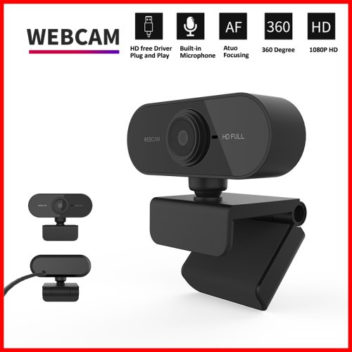 Immagine di Mini webcam HD 1080P con microfono, interfaccia USB supporta computer desktop portatile, adatta per videoconferenze in diretta