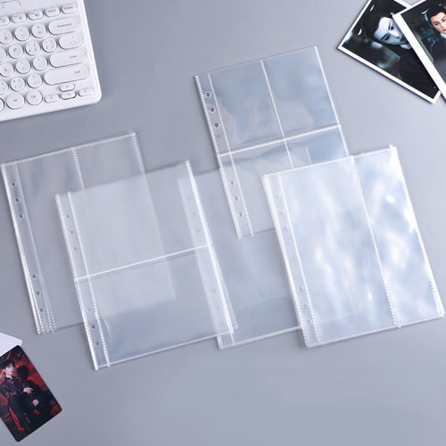 Imagen de Bolsas de Archivo Transparentes de PP con Hojas Sueltas A4 y A5 para Organización de Documentos, Tarjetas Fotográficas y Papel de Prueba – Juego Completo de Carpetas de Archivo