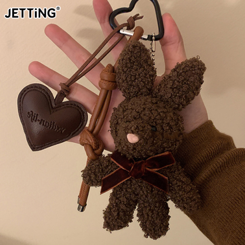 Zdjęcie Kawaii pluszowy królik brelok Y2K śliczny króliczek nadziewany brelok do plecaka wisiorek