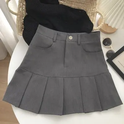 Image de Jupe Plissée Vintage Y2K Taille Haute
