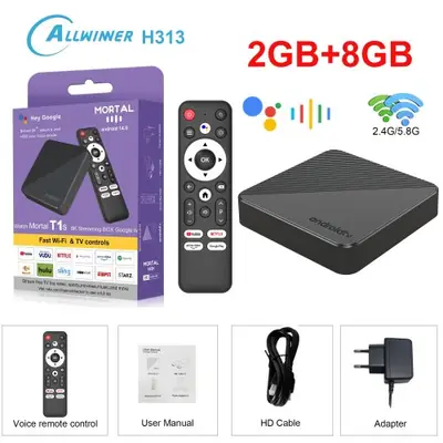 Image de Smart TV Box T1S Android 14 - 4K Ultra HD & Wi-Fi 6