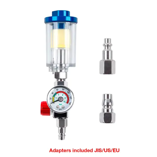 Image de Régulateur de Pression avec Manomètre - Adaptateur 1/4" pour Pistolet de Pulvérisation