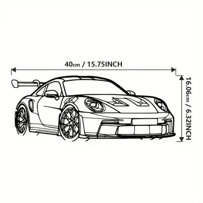 Image de Art Mural Supercar en Métal - Décoration Murale Moderne