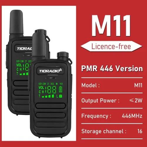 Image de Talkie-Walkie Portable Tidradio M11 - Sans Licence, Étanche IP55