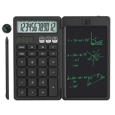 Image de Calculatrice 2 en 1 avec Bloc-Notes - 12 Chiffres