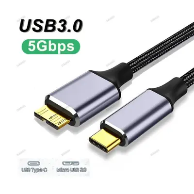 Image de Câble USB 3.0 Micro B vers Type-C - 5Gbps