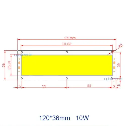 120 x 36 mm 10 W