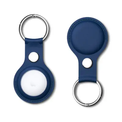 Étui étanche en cuir pour AirTag avec porte-clés