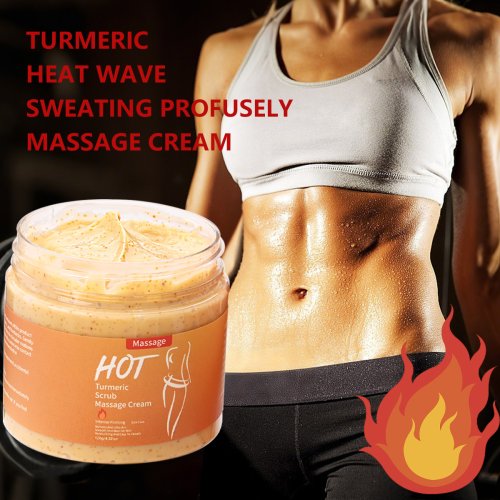 Afbeelding van Kurkuma Massage Scrub Whitening en Exfoliërende Massage, Verwarmingscrème, Oefening Verstevigende Walnoot Shell Deeltjes Massage Crème
