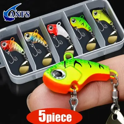 Image de Kit Leurre de Pêche Métal - 5 Pièces Vib & Spinner