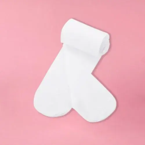 Image de Collants de Ballet Blancs pour Filles - 90D Velours
