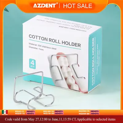 Image de Porte-Rouleau de Coton Dentaire - Clip Orthodontique en Acier Inoxydable
