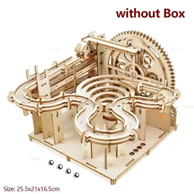 Image de Kit de Construction 3D en Bois - Course de Marbres STEM