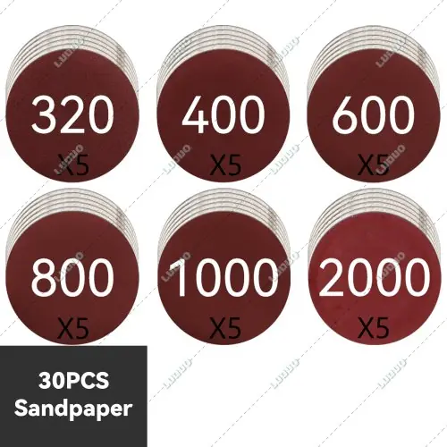 30 pièces de papier abrasif grain 320-2000