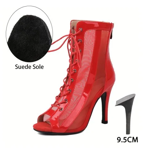 Rot 9.5cm Wildleder