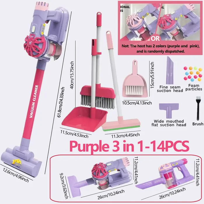 Violet 3 dans 1-14PCS