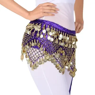 Image de Costume de Danse du Ventre Élégant avec Ceinture Brillante