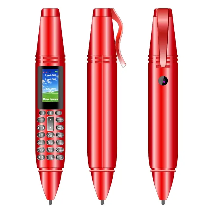 Image de Téléphone Portable en Forme de Stylo - Mini 2G avec FM et Enregistreur Vocal