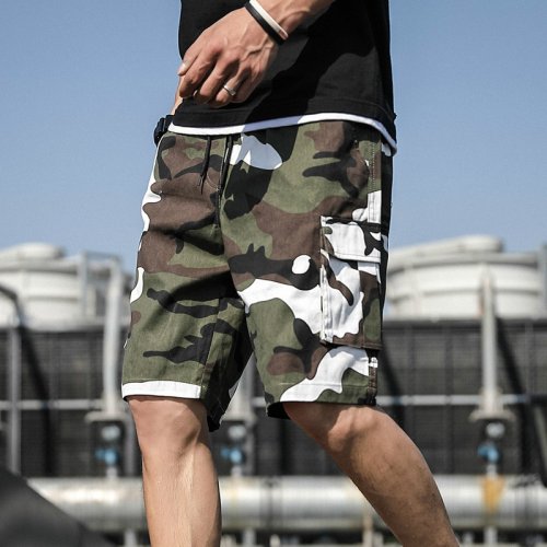 Image de Short Cargo Camouflage Homme - Multi-Poches & Confortable