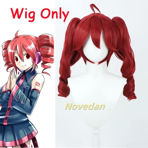 Imagen de Disfraz de Anime Miku Kasane Teto para mujer y hombre, uniforme azul, vestido UTAU Vtuber, disfraz de Halloween, accesorios, peluca
