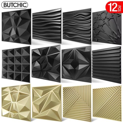 Image de Stickers Muraux 3D Or Champagne - Décoration Élégante pour Mariage et Fêtes