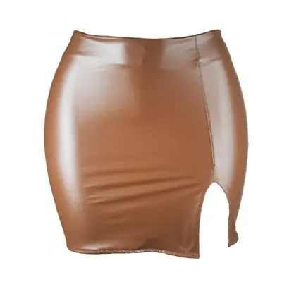 Image de Jupe Mini En Cuir PU Sexy - Style Clubwear Été 2025