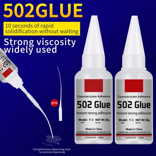 JXVX 1-5pcs 502 starke Klebstoffe sofort schnell trocknen Hydroxyacrylat Bindemittel Leder Gummi Holz Metall starke Bindung Flüssigkeit Kleber Werkzeuge