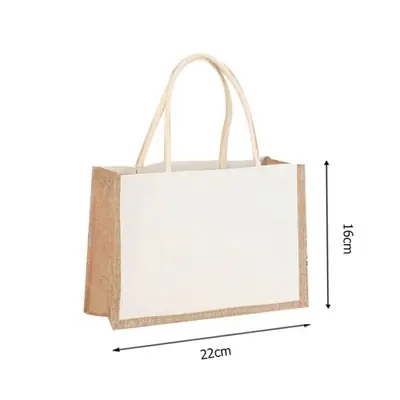 Image de Sac Fourre-Tout Vintage en Toile de Jute Réutilisable
