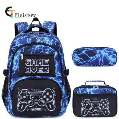 Image de Sac École Garçon 3 en 1 - Dos, Déjeuner & Trousse