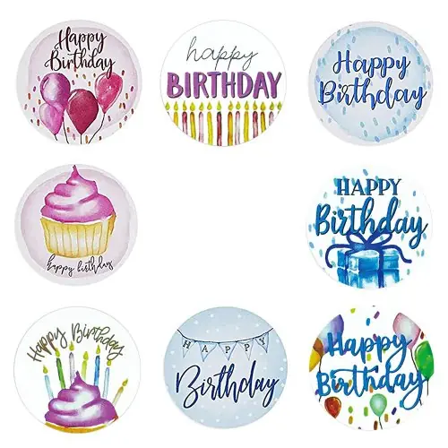 Image de Autocollants Joyeux Anniversaire - Rouleau de 100 à 500 Pièces