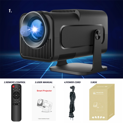 Immagine di Proiettore HY320mini 4K Android 11, risoluzione nativa 1080P, 390 ANSI lumen, doppio Wifi6, BT5.0, 1...