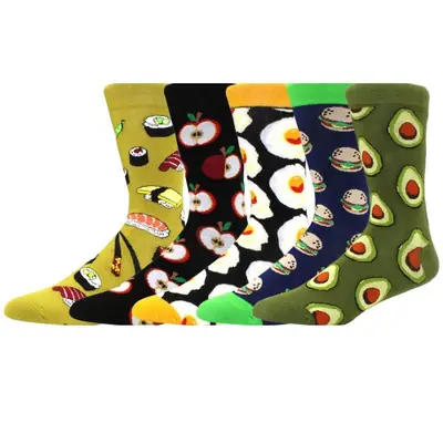 Image de Chaussettes Colorées Animées - 5 Paires Fun & Vintage