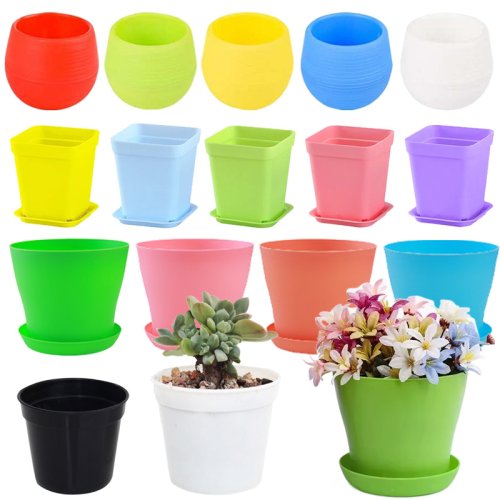Zdjęcie 10/20 sztuk Mini doniczka plastikowa sukulenta doniczkowa gospodarstwa domowego biurko ogród balkon dekoracja sadzenie dostawa TMZ